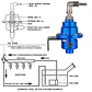 Regulador de presión de Bencina Combustible Universal azul - thumbnail 2