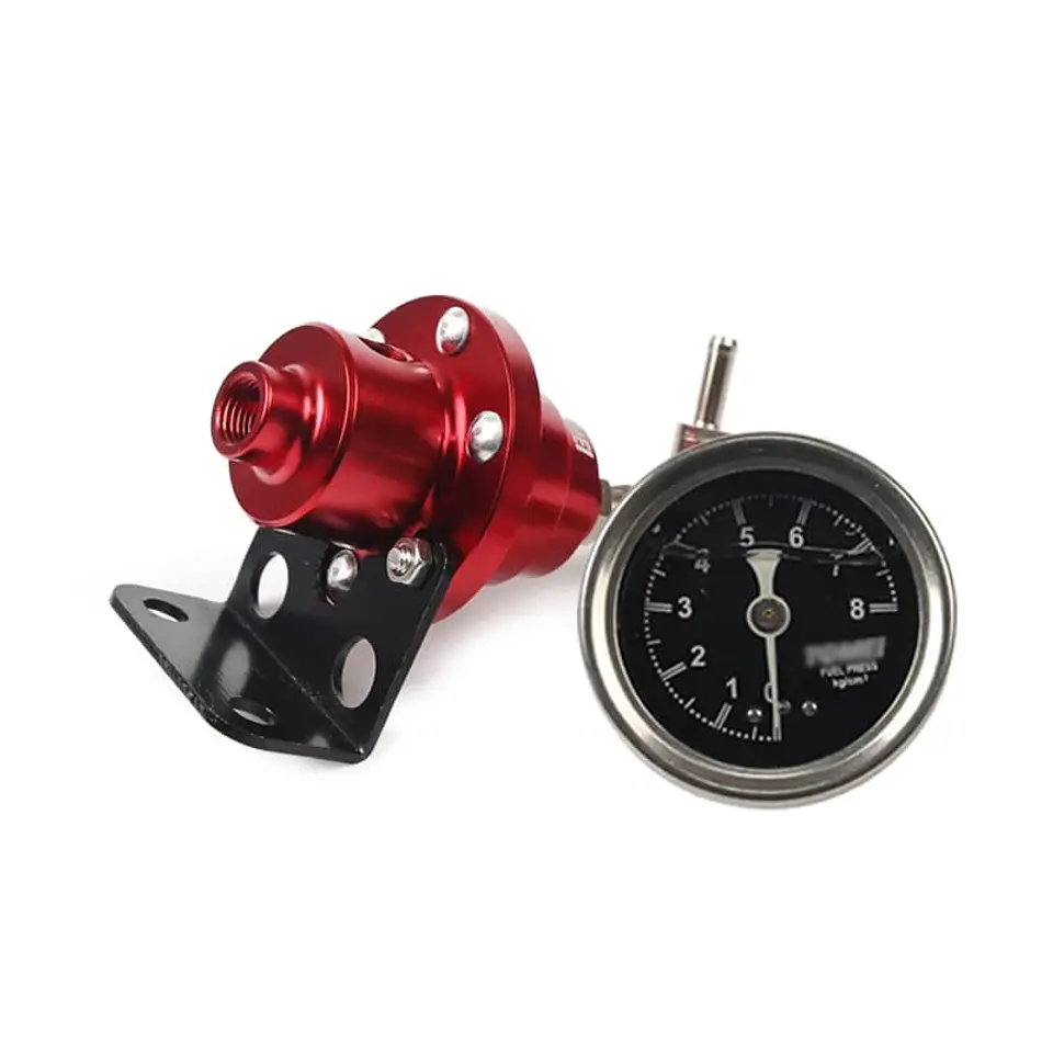 Regulador de presión de Bencina Combustible Universal rojo 8