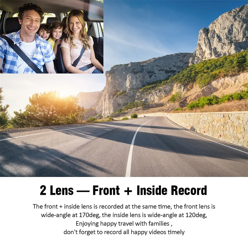 Camara Dvr de autos full HD 1080p 3 en 1 5