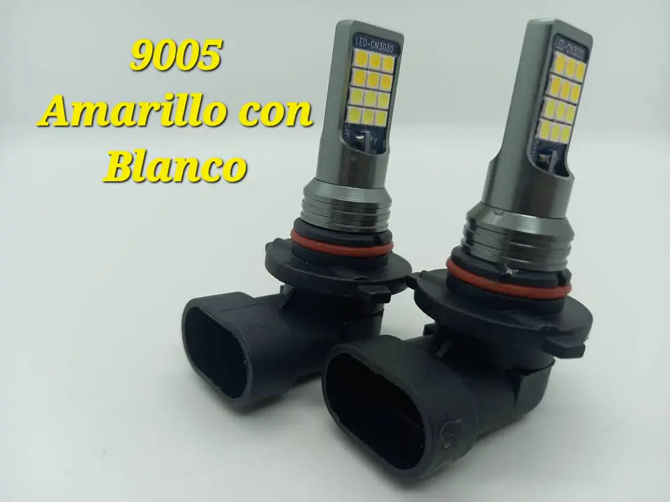 Par ampolletas LED bicolor 9005 4800Lm 12V - Blanco con amarillo 2