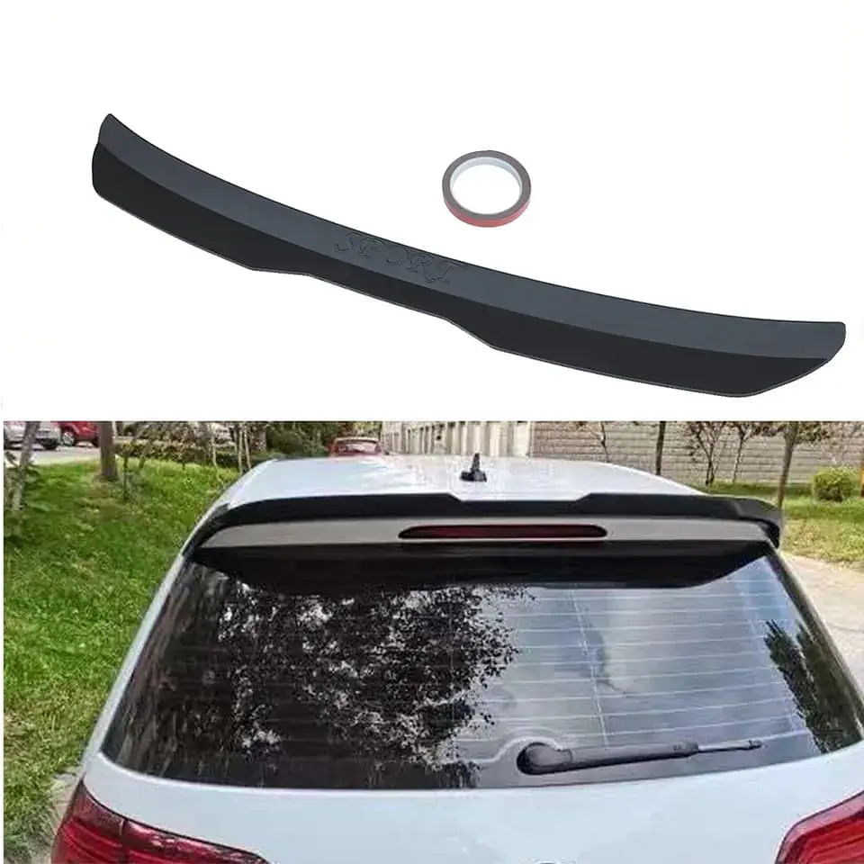 Alerón trasero plastico tunning tipo BMW color Negro Mate con letras 1