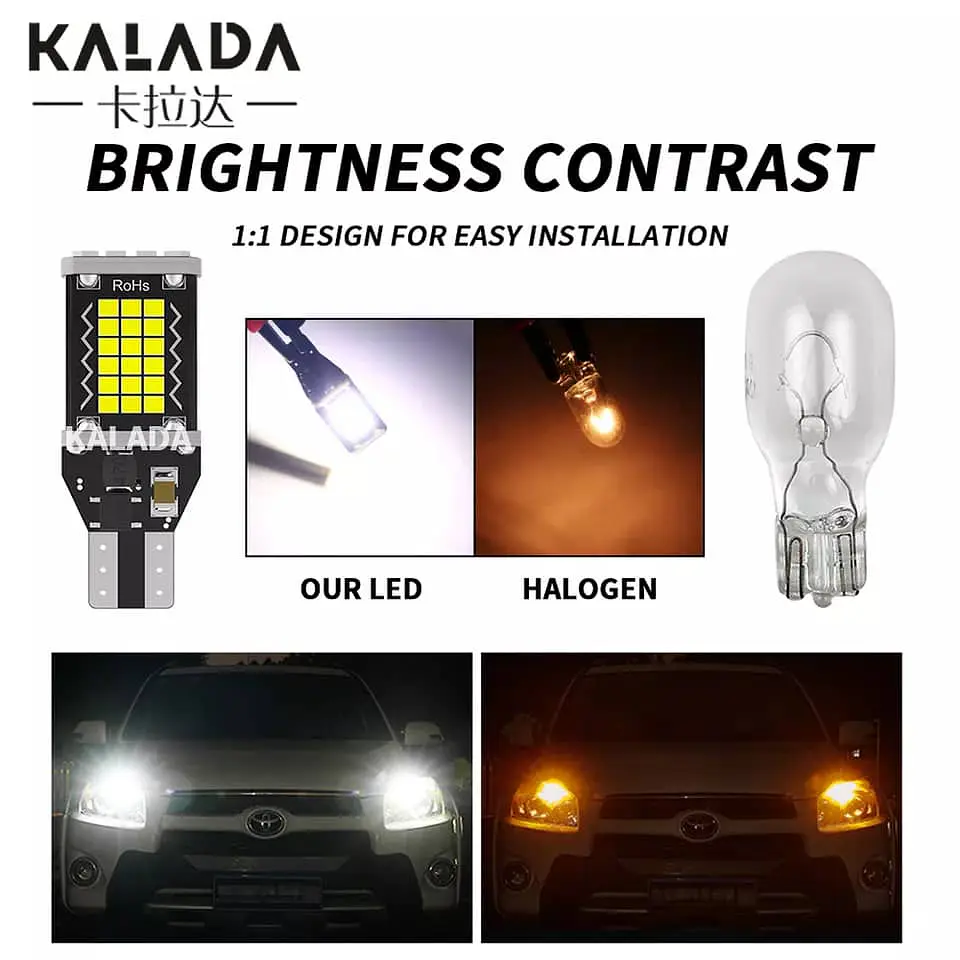 Par ampolletas - halógenas T15 W16W luces para reversa o posición 1