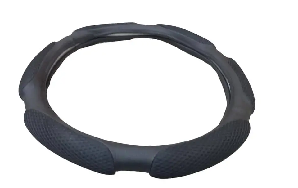 Funda cubre Volante de autos standard 38cm ergonómico con goma negro 5