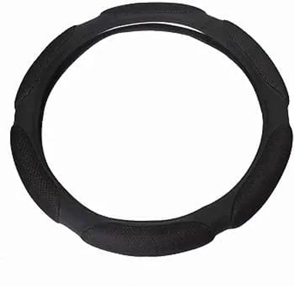 Funda cubre Volante de autos standard 38cm ergonómico con goma negro 8
