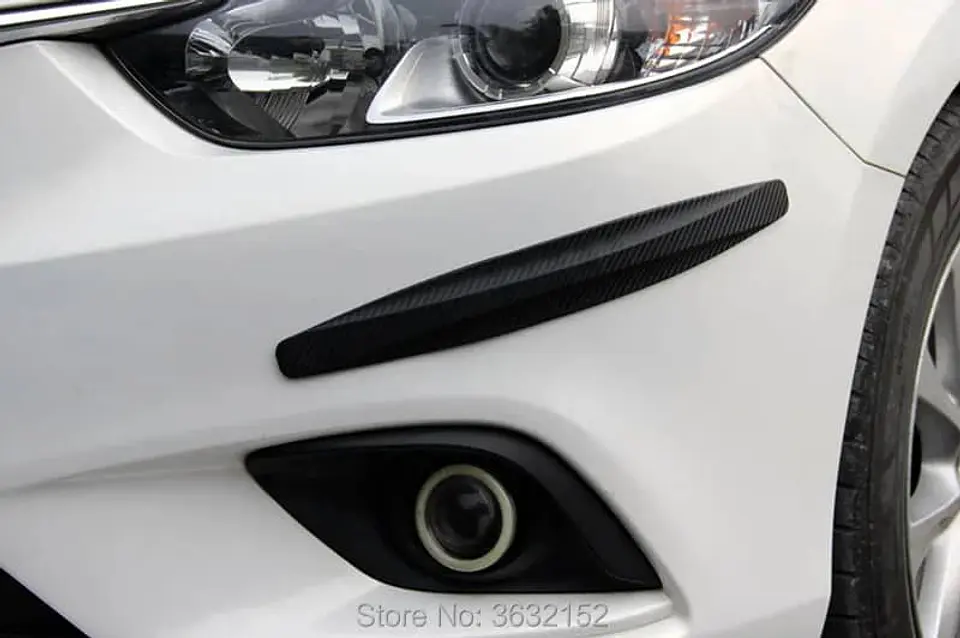 Par topes antigolpes goma Bumper universal carbono 40x4x1cm 1