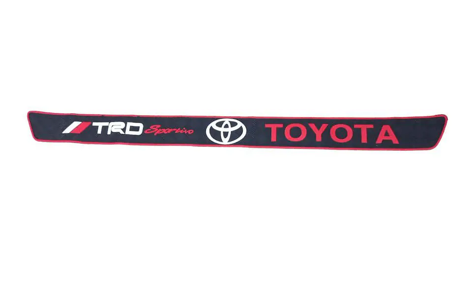 Protector puerta trasera 90x7.4cm - TRD TOYOTA negro/rojo 1