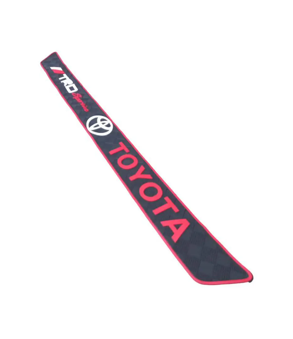 Protector puerta trasera 90x7.4cm - TRD TOYOTA negro/rojo 3