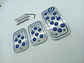 Set cubre pedales Sparco, 3pzs aluminio - Cromado/Azul - thumbnail 2
