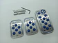 Set cubre pedales Sparco, 3pzs aluminio - Cromado/Azul - thumbnail 7