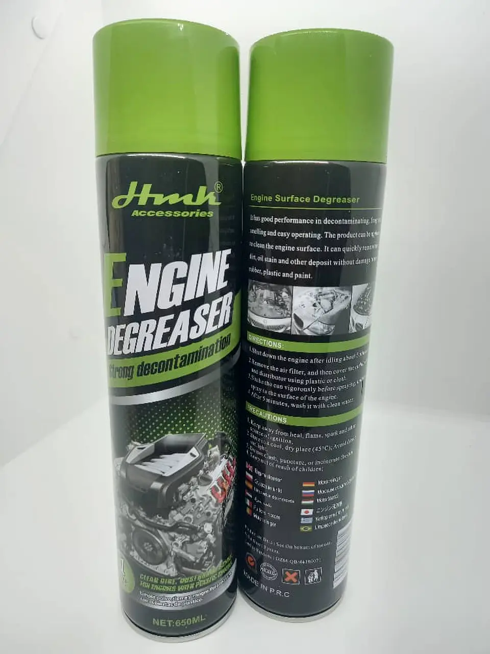 Limpiador y Desengrasante de Motor HMK 650ML remueve restos aceite 1