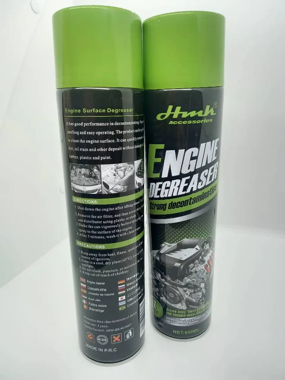 Limpiador y Desengrasante de Motor HMK 650ML remueve restos aceite 2