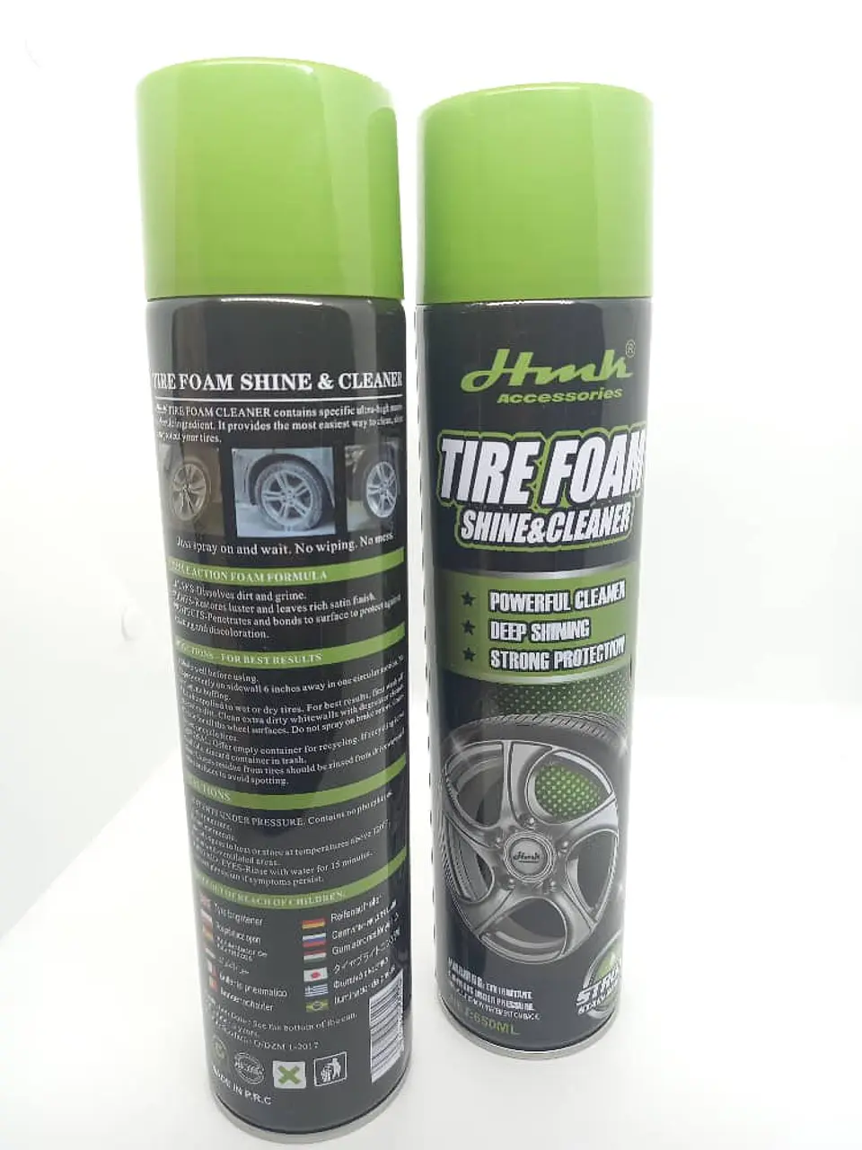 Espuma renovadora autolimpiante para neumáticos y parachoques 650ml 1