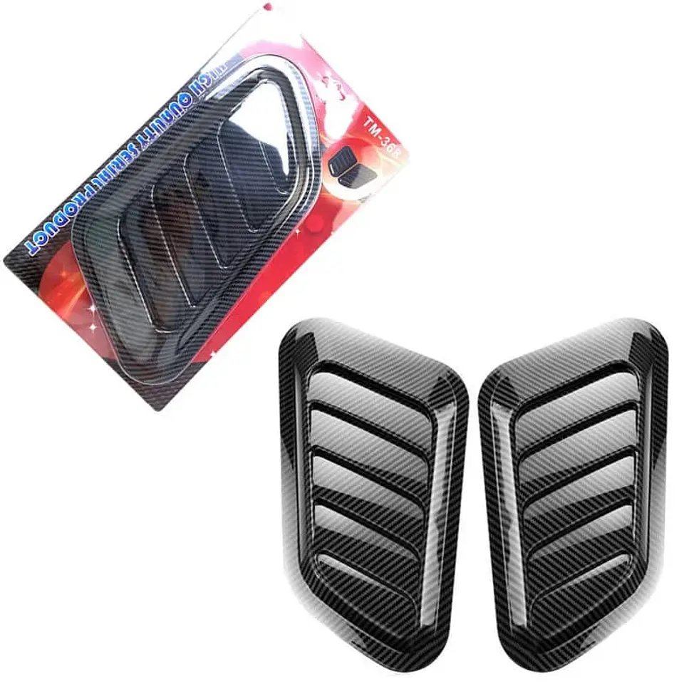 X2 Cubiertas, Toma de flujo de aire para capot de autos decorativa 4