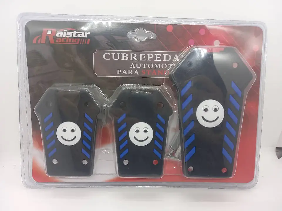 Set cubre pedales carita feliz, 3pzs - Negro/Azul 5