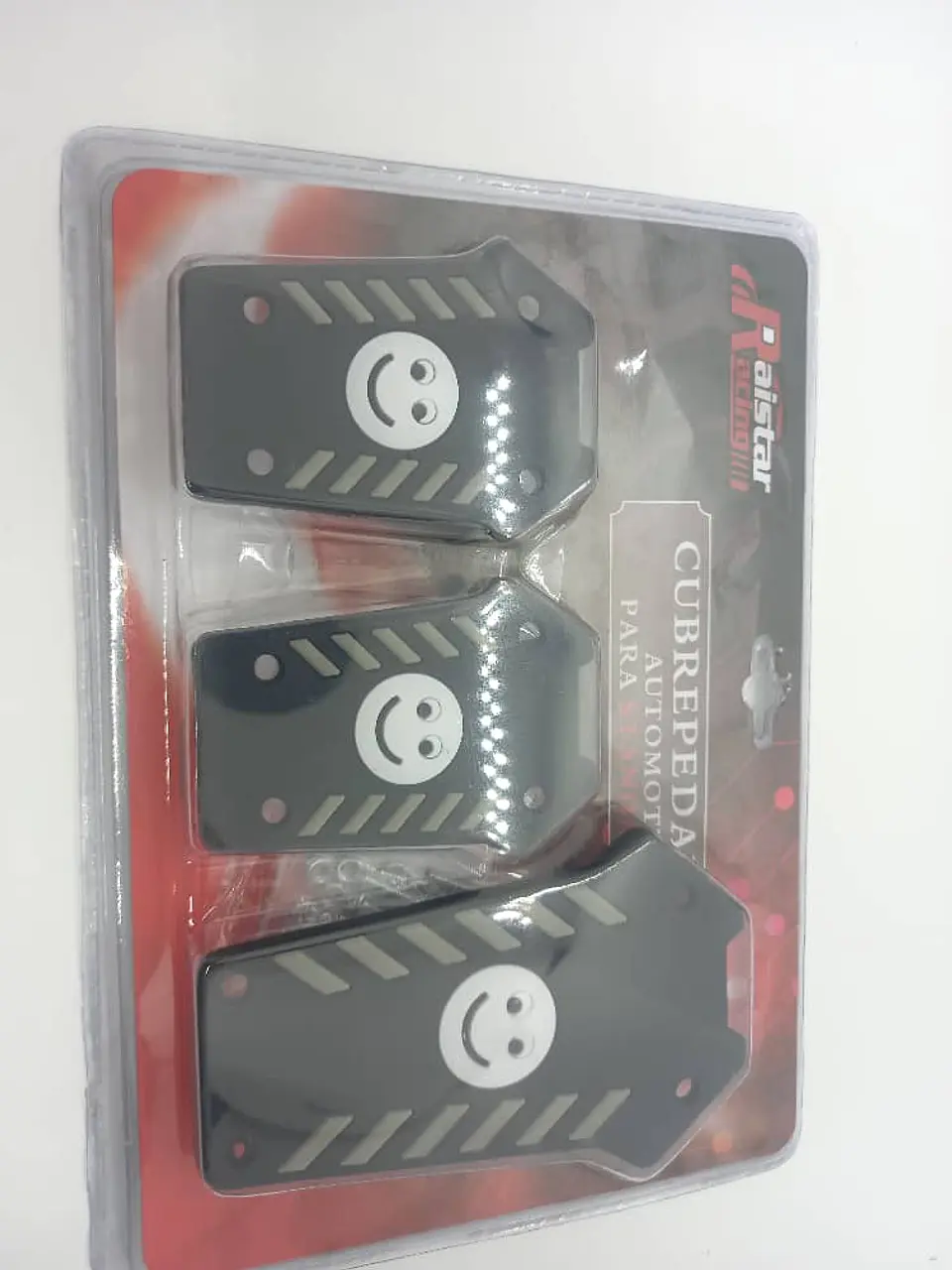 Set cubre pedales carita feliz, 3pzs - Negro/Gris 5