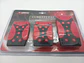 Set cubre pedales de auto, 3pzs aluminio/goma - Negro/Rojo - Miniatura 8