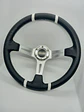 Volante deportivo universal Sparco 35cm - Centro Plata, línea Blanca - thumbnail 7