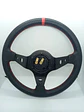 Volante deportivo Momo 35cm (agujeros) - Centro Negro, línea Roja - thumbnail 11