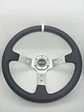 Volante deportivo Sparco 35cm (agujeros) - Centro Plata, línea Blanca - thumbnail 6