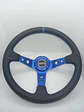 Volante deportivo Sparco 35cm (agujeros) - Centro Azul, línea Azul - thumbnail 7