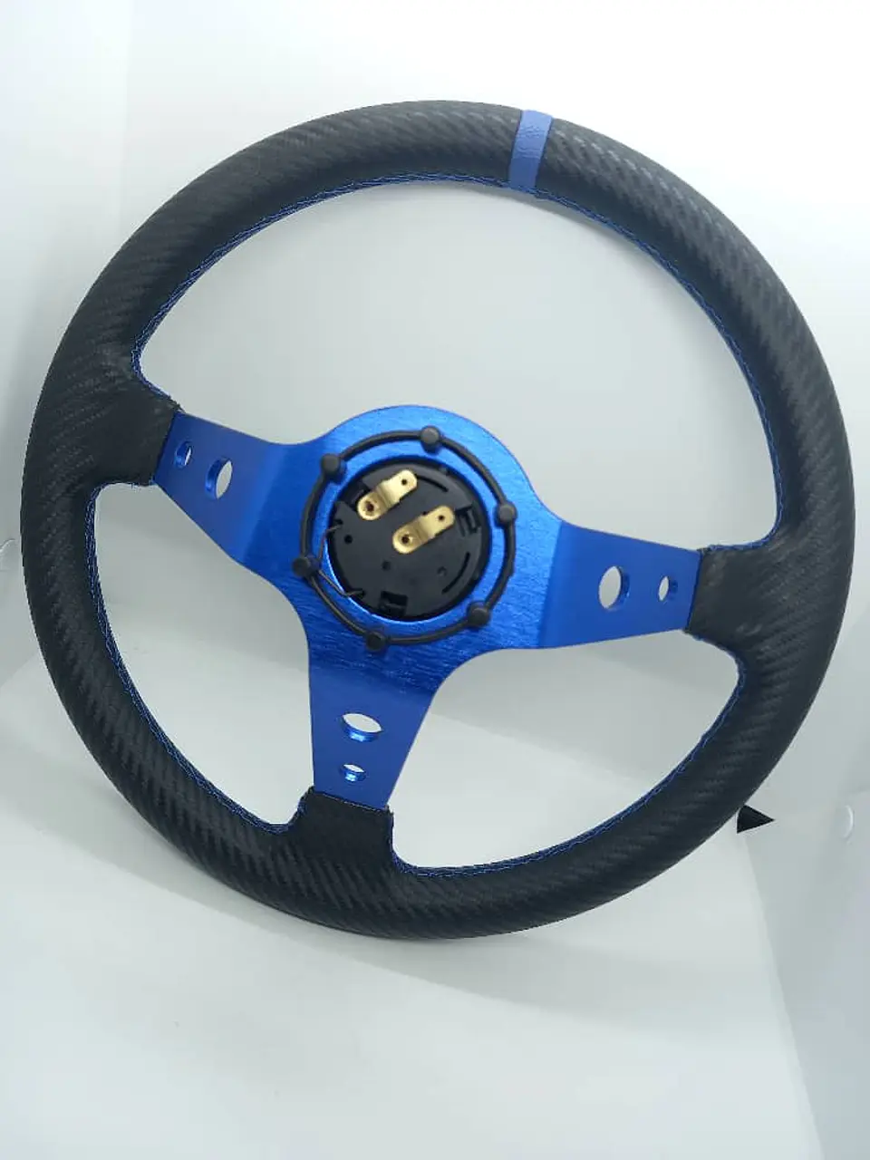 Volante deportivo Sparco 35cm (agujeros) - Centro Azul, línea Azul 8
