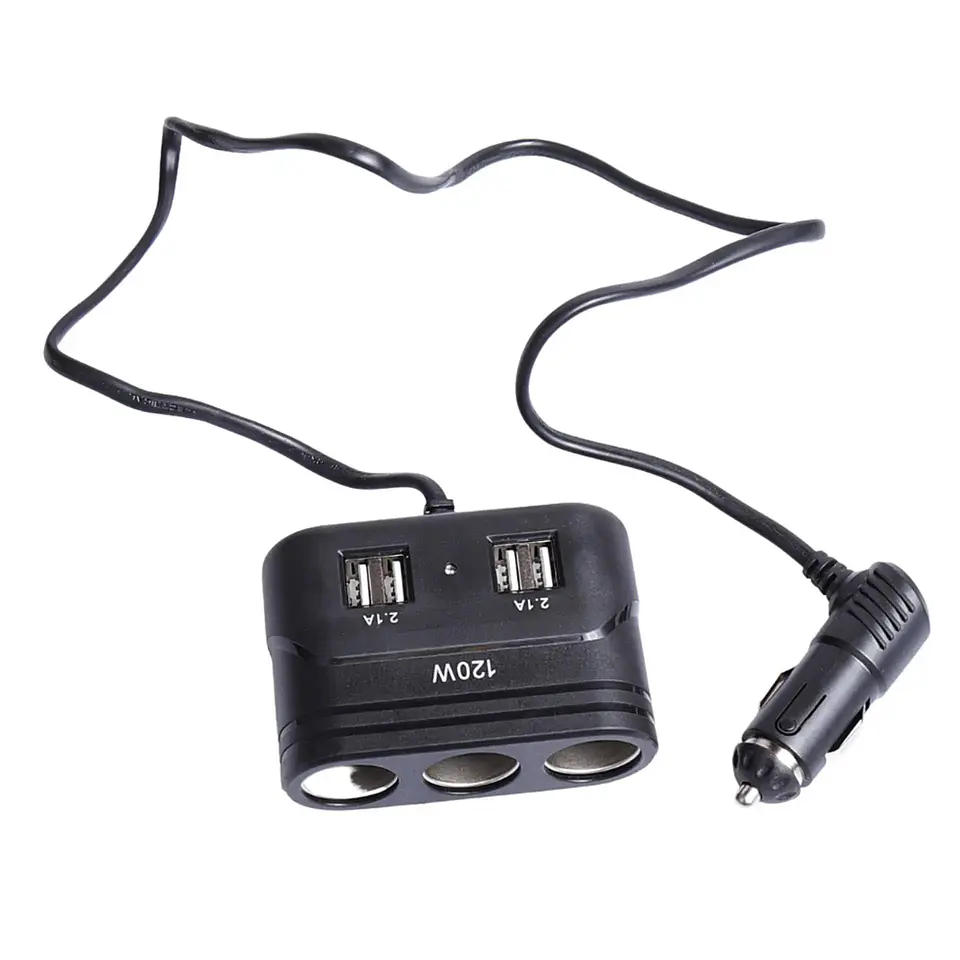 Adaptador Splitter Multienchufe con 3 Tomas de Corriente tipo 3
