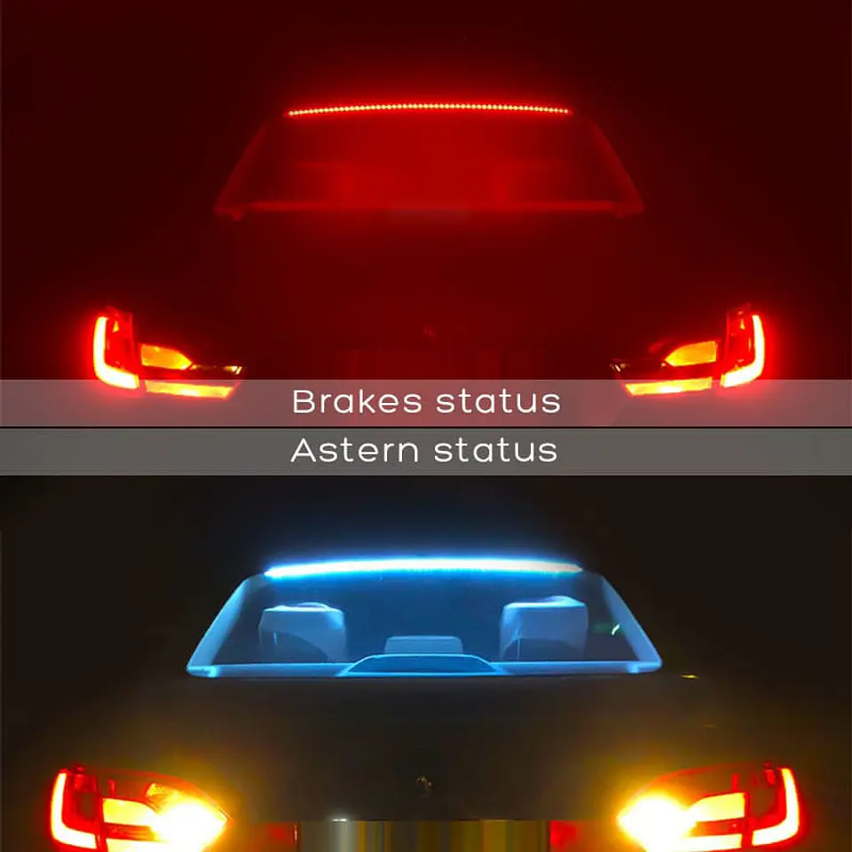 Tira de luz led de freno 90cm RGB para Luneta trasera 6 funciones 5