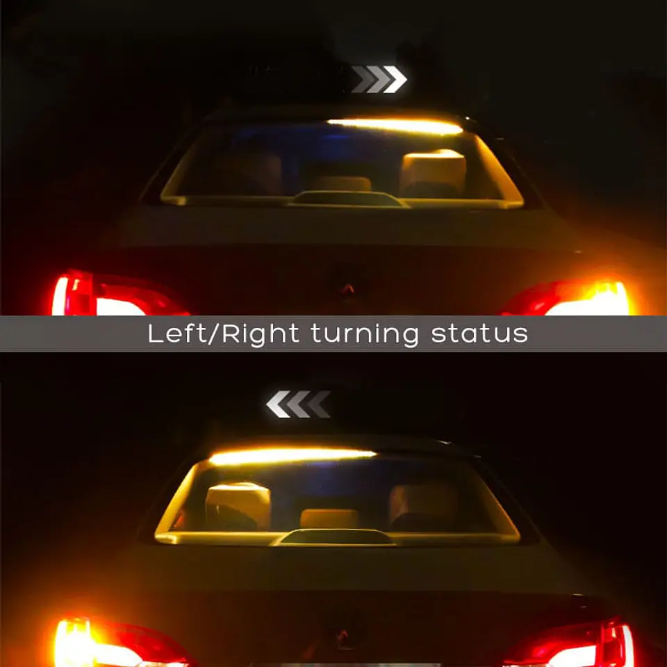 Tira de luz led de freno 90cm RGB para Luneta trasera 6 funciones 6