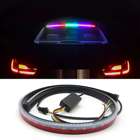 Tira de luz led de freno 90cm RGB para Luneta trasera 6 funciones