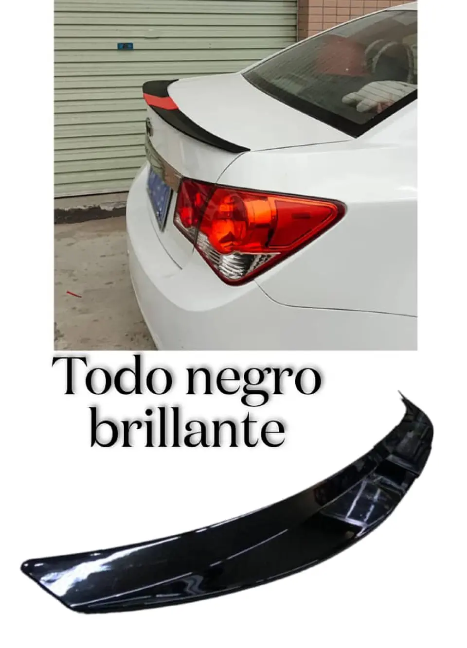 Lip Alerón maletero tunning plástico - Negro Brillante 1
