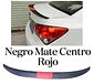 Lip Alerón maletero tunning plástico - Negro Mate/Rojo - Miniatura 1