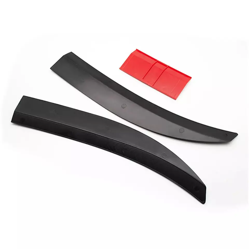 Lip Alerón maletero tunning plástico - Negro Mate/Rojo 8