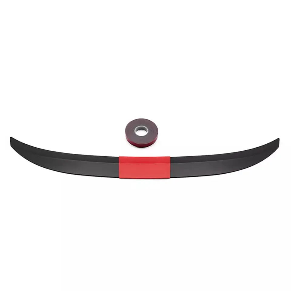 Lip Alerón maletero tunning plástico - Negro Mate/Rojo 9