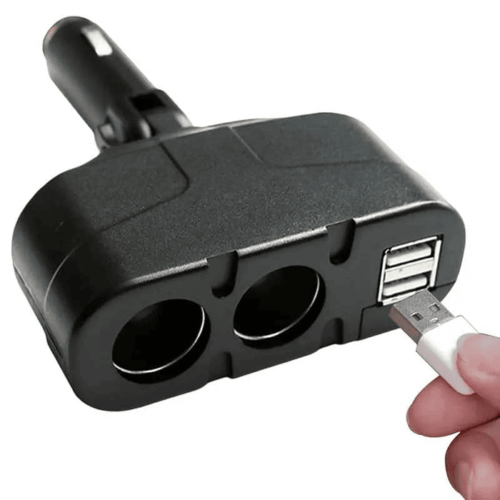 Adaptador Splitter Multienchufe tipo cenicero 12v y 24v 100watt 4