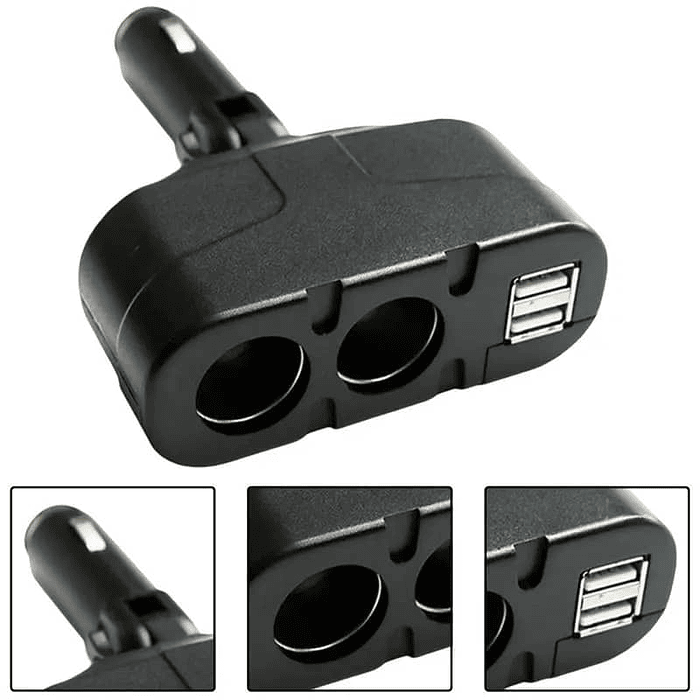 Adaptador Splitter Multienchufe tipo cenicero 12v y 24v 100watt 12