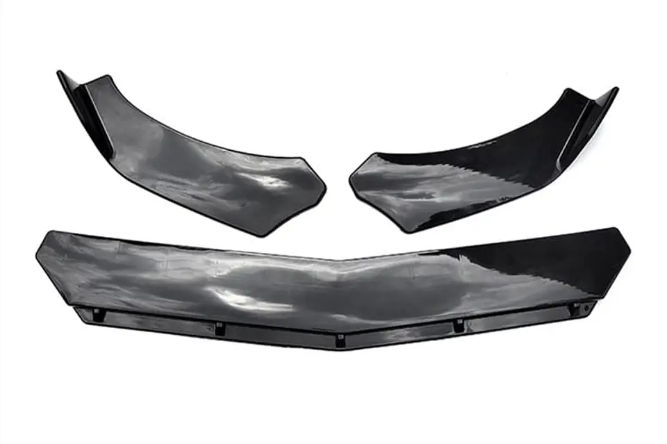 Lip Bumper - Faldón delantero o SUV 3 piezas negro brillante Gloss 7