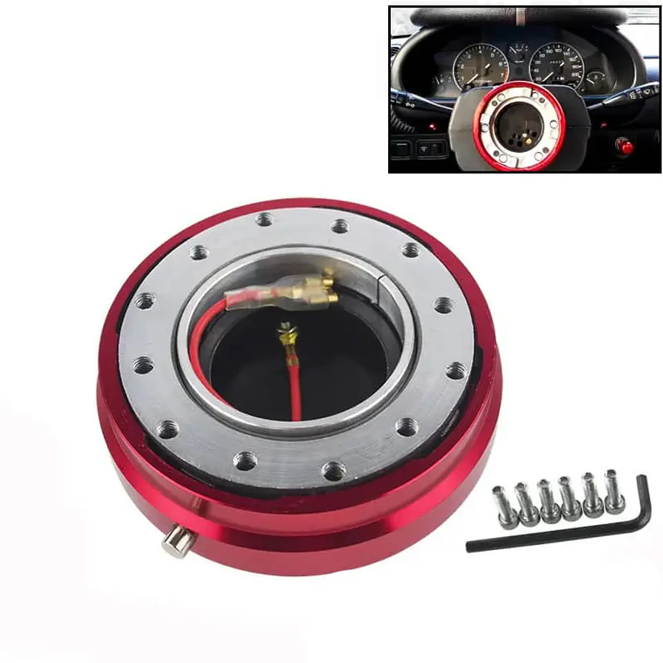 Masa desmontable slim volantes acero 90mm - Rojo 14