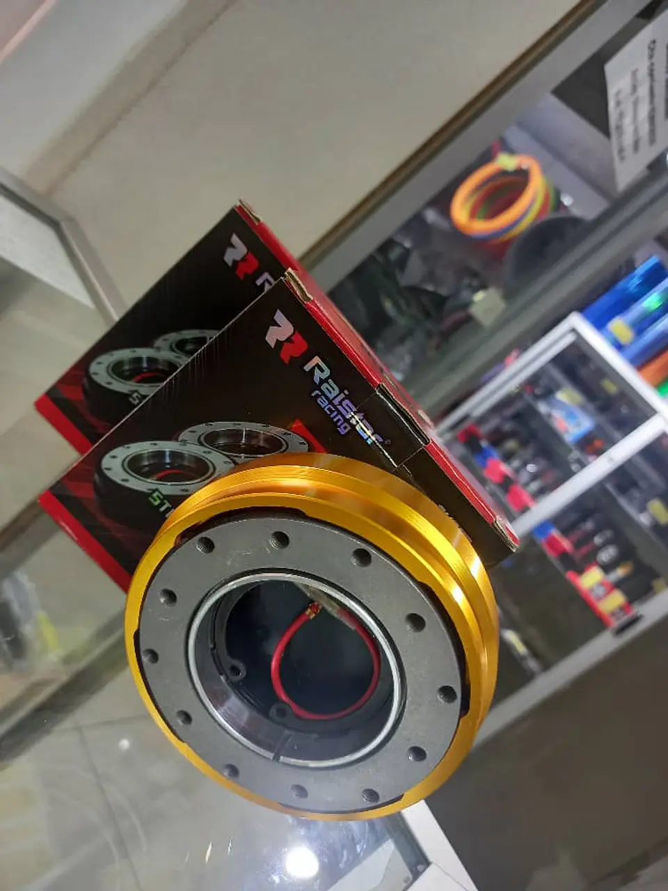 Masa desmontable slim volantes acero 90mm - Dorado 2