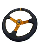 Volante deportivo universal Sparco 35cm liso - línea amarilla - Miniatura 5