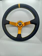 Volante deportivo universal Sparco 35cm liso - línea amarilla - Miniatura 7