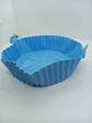 Cesta de silicona para freidora de aire, bandeja reutilizable celeste - Miniatura 5