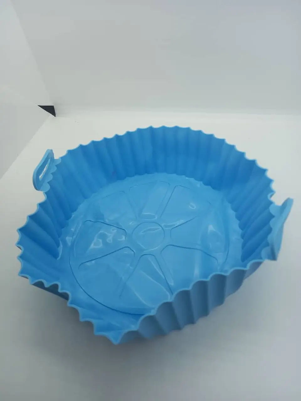 Cesta de silicona para freidora de aire, bandeja reutilizable celeste 6