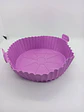 Cesta de silicona para freidora de aire, bandeja reutilizable morado - Miniatura 3