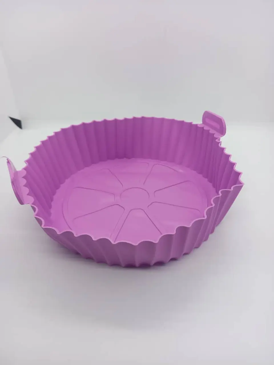 Cesta de silicona para freidora de aire, bandeja reutilizable morado 3