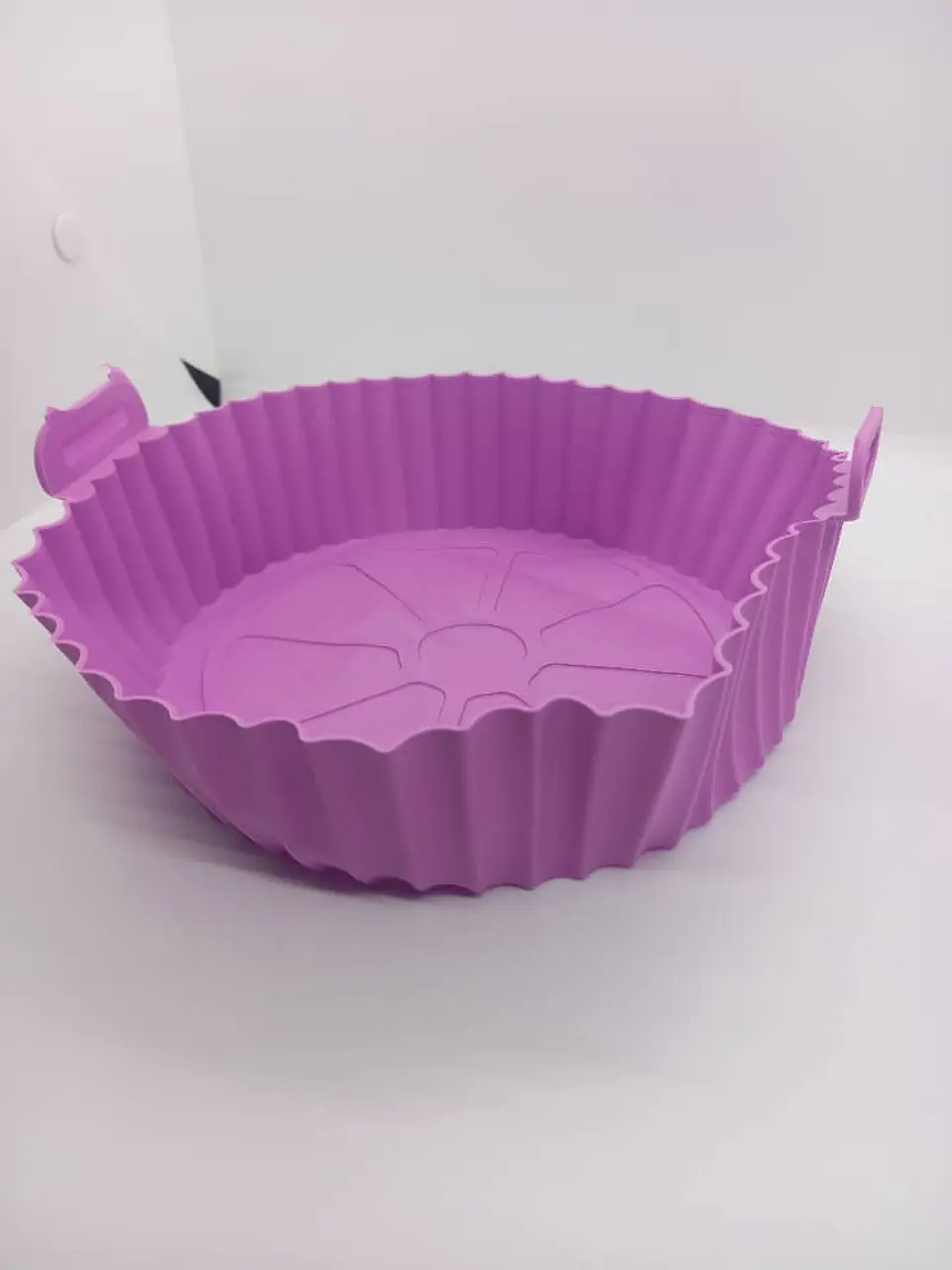Cesta de silicona para freidora de aire, bandeja reutilizable morado 4