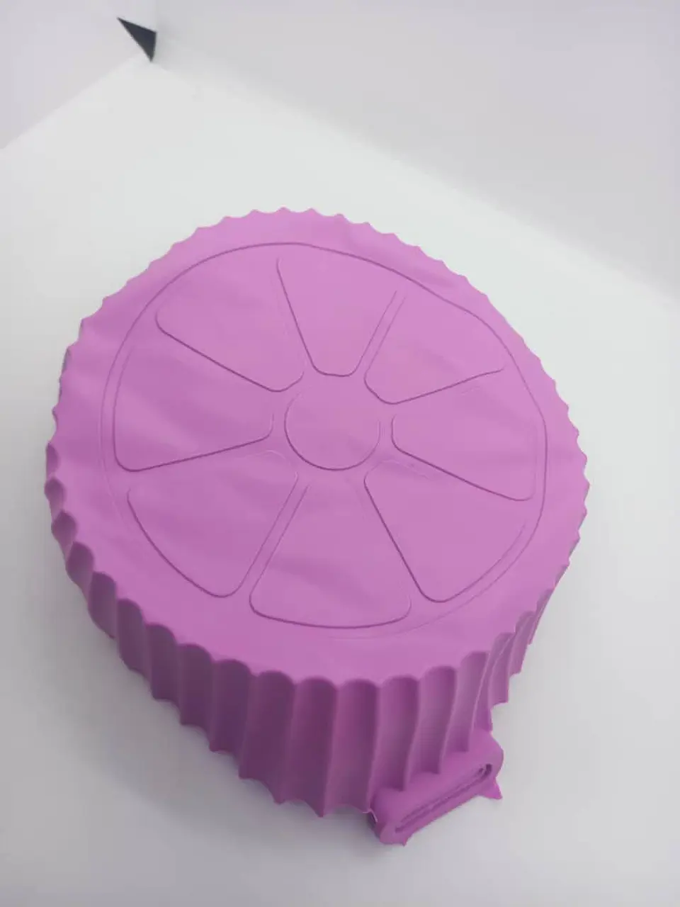 Cesta de silicona para freidora de aire, bandeja reutilizable morado 5