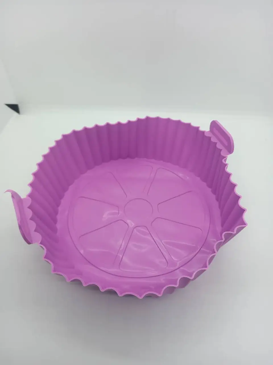 Cesta de silicona para freidora de aire, bandeja reutilizable morado 6