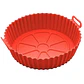 Cesta de silicona para freidora de aire, bandeja reutilizable rojo - thumbnail 1