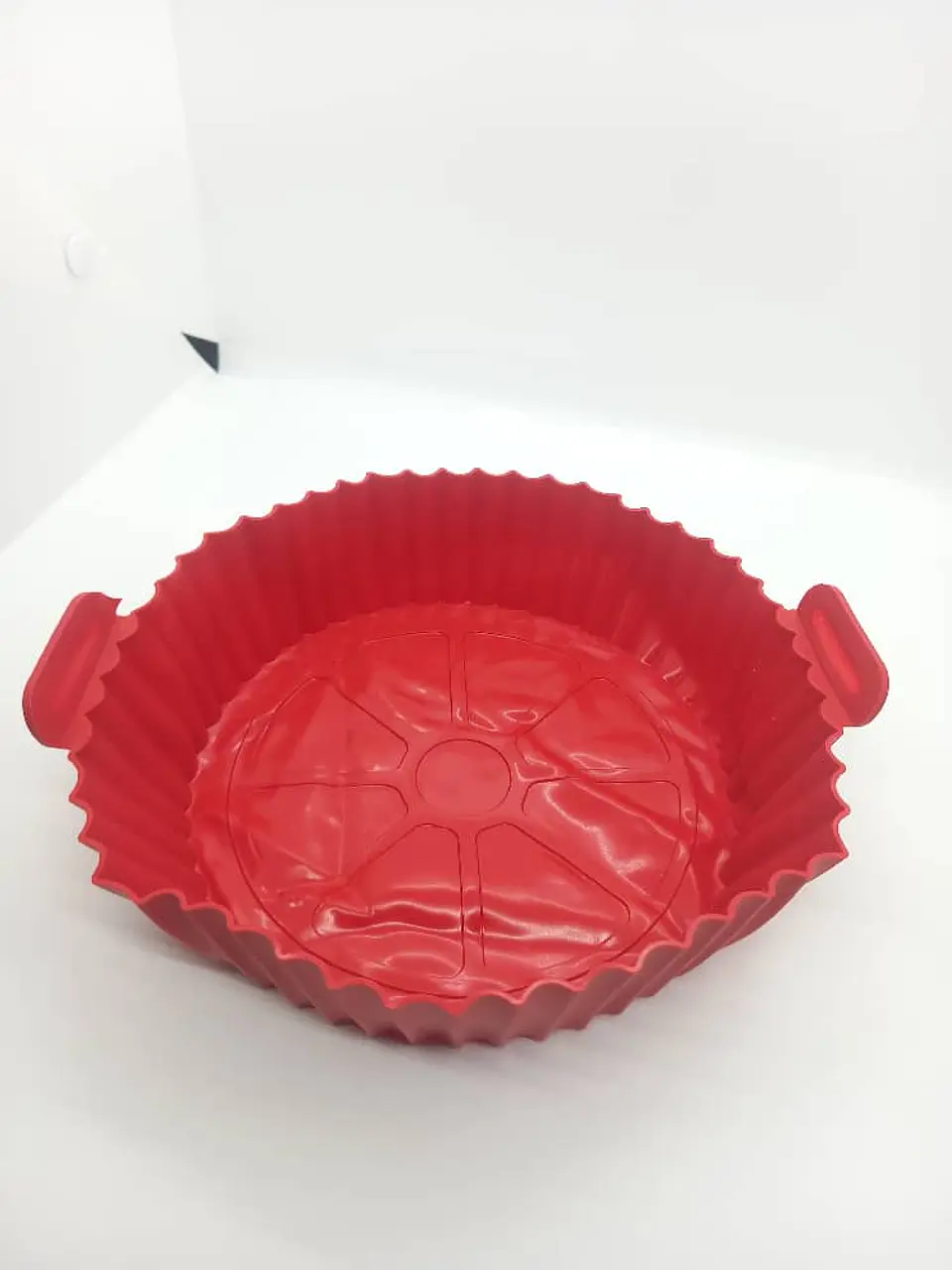 Cesta de silicona para freidora de aire, bandeja reutilizable rojo 10