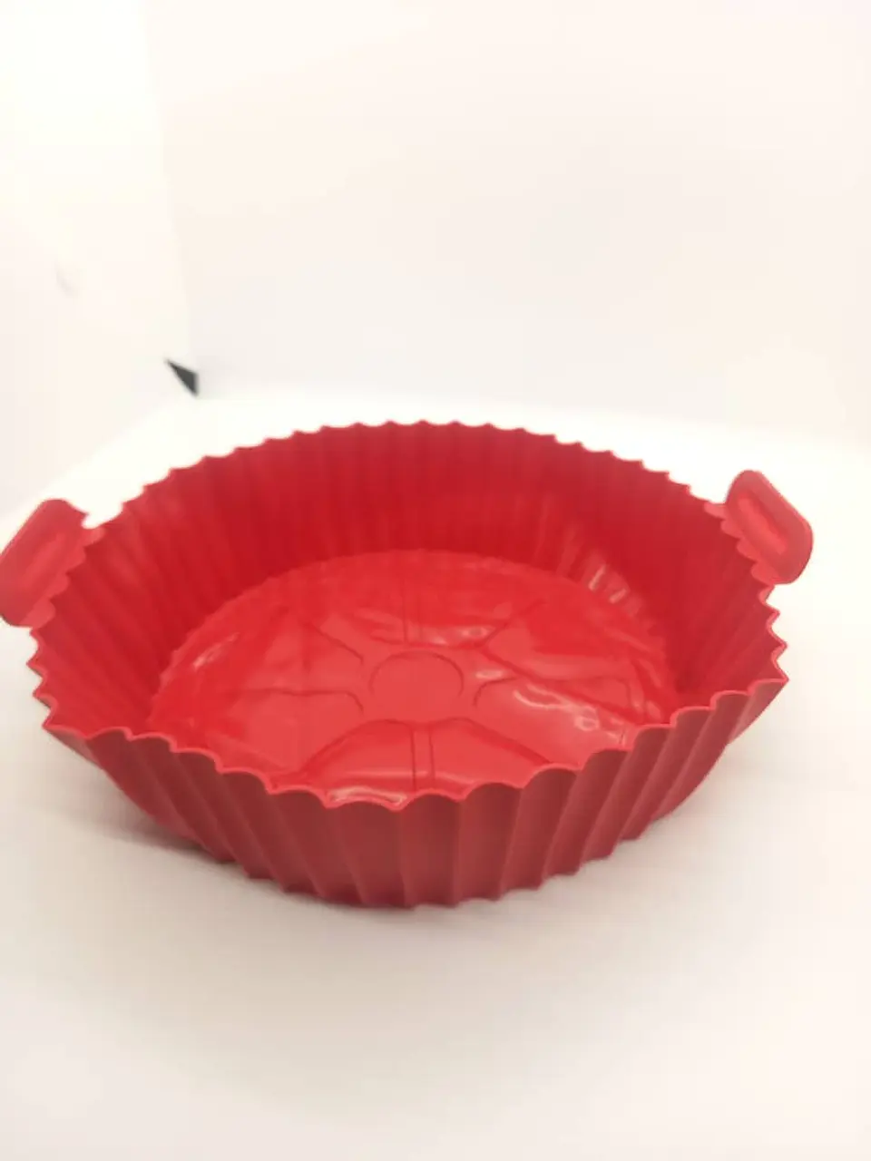 Cesta de silicona para freidora de aire, bandeja reutilizable rojo 11